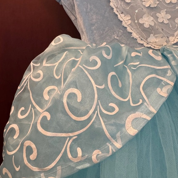 Cinderella Blue Princess Dress with Tulle Skirt Size 4-5Y - Picture 5 of 8